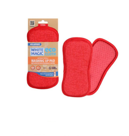 Eco Cloth Washing Up Pad - Coral