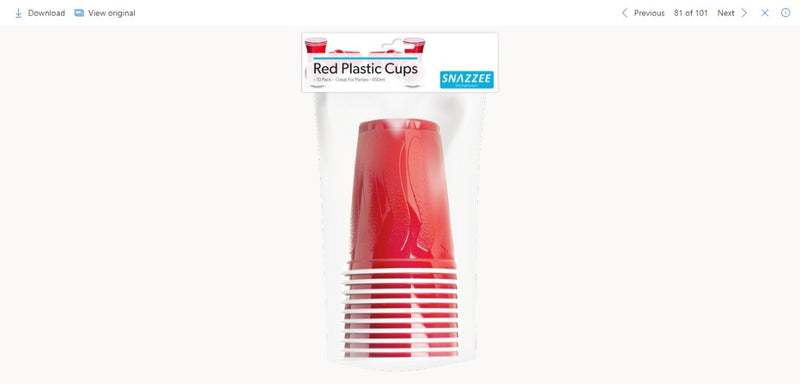 Snazzee Red Cups 450 ml 10 Piece