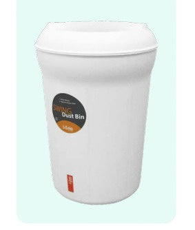 11L Idee Swing Dust Bin - White
