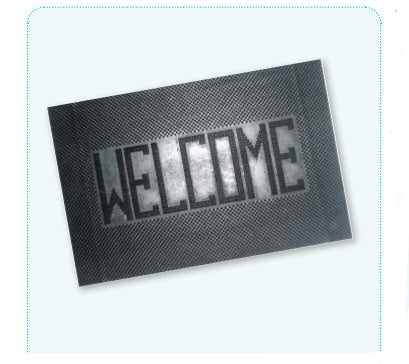 Rubber Pin Mat 40 x 60cm Welcome