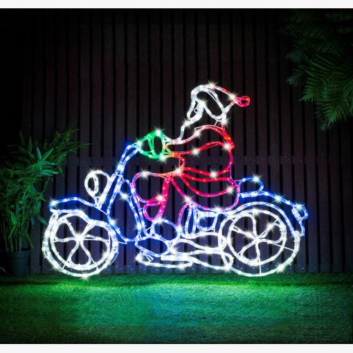 LED R/Light Santa on Motorbike