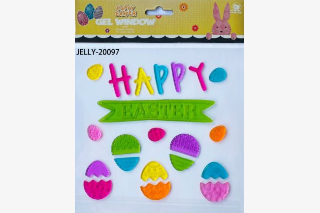 Easter Gel Sticker 20x25cm Happy Eggs