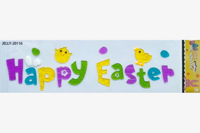 Easter Gel Sticker 15x55cm Happy Easter