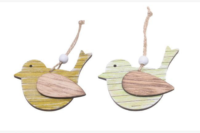 Easter Bird Hanger 2pk 8cm 2asst