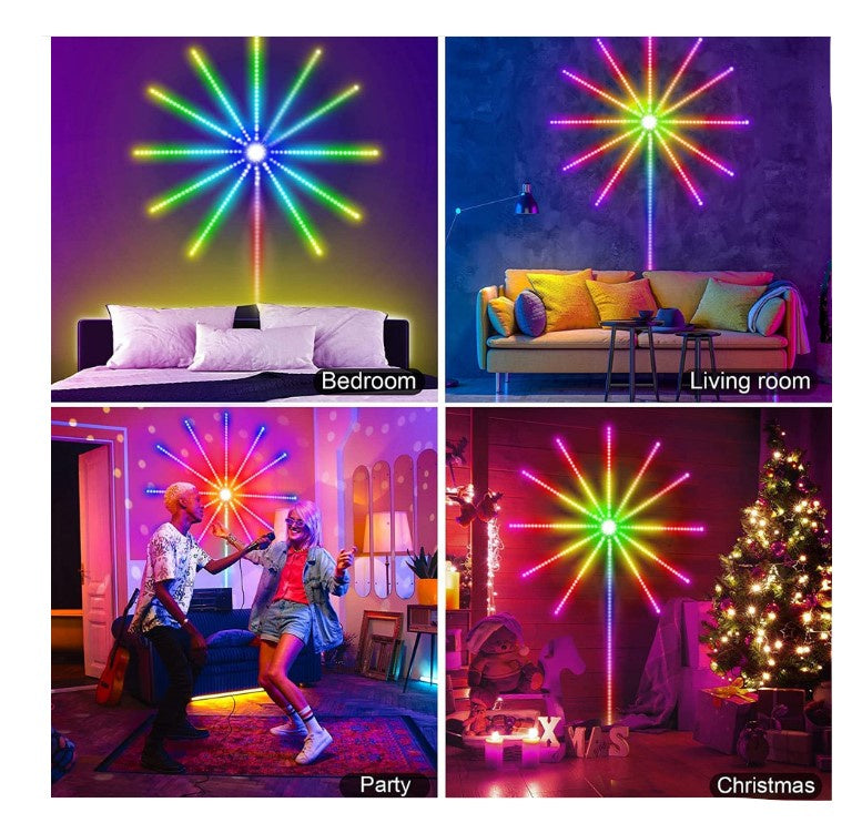 USB Fireworks Light 180LED 150x50cm
