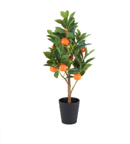 Orange Tree Real Touch In Plastic Pot 50cm