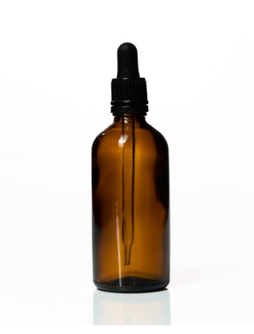 Euro Amber Glass Bottle 100ml W Tamper Dropper