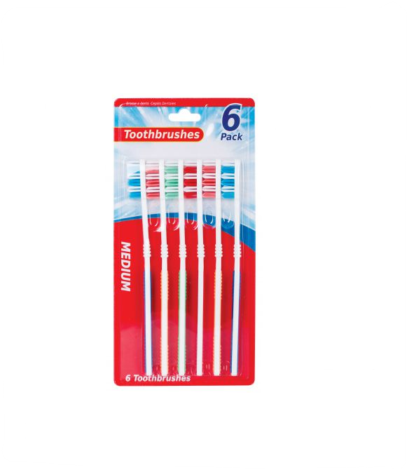 Toothbrush Adult Flexi Handle 6 Pk