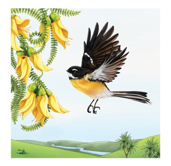 Ceramic Coaster Set of 4 NZ Birds Square