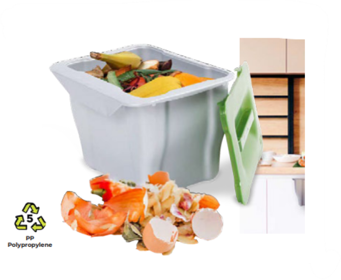 Counter Bin with Lid 5 Lit