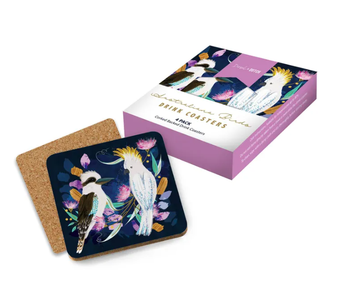 Australiana Birds Coaster Set/4