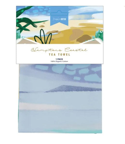 Hamptons Tea Towel 100% Organic Cotton