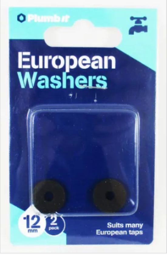 12mm European Tap Washers 2Pk