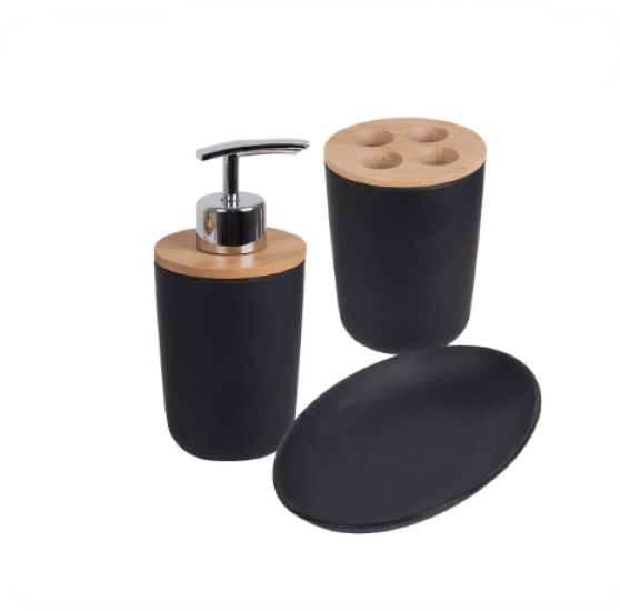 Eco Basics 3 in 1 Vanity Bathroom Set Black – Payless Lifestyle