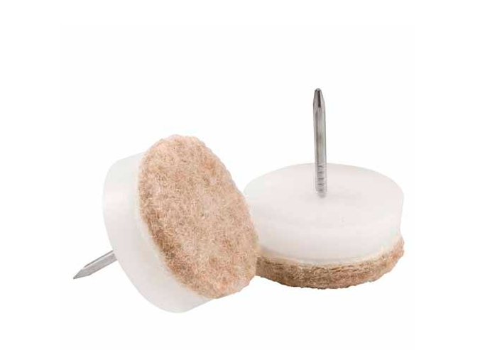 Felt Discs 19mm, 8pc Tan, Nylon Reinforcements