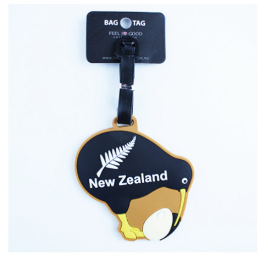 Souvenir-Luggage Tag Kiwi Silver Fern
