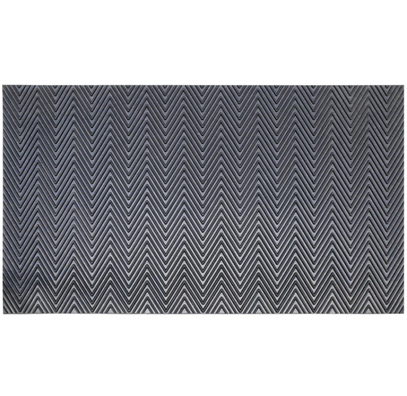 Reversible Rubber Eco Mat, Black (750mm x 450mm)