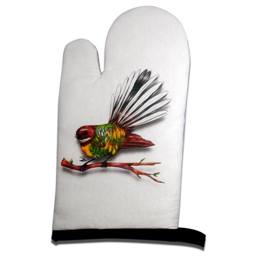 Oven Glove Cotton W NZ Birds or Flora