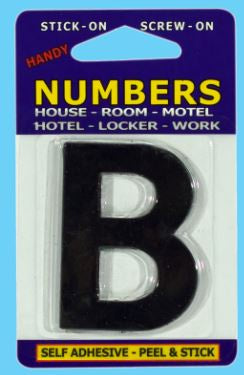 Handy House Letter Alphabet, B, Black Alphabet - No Base