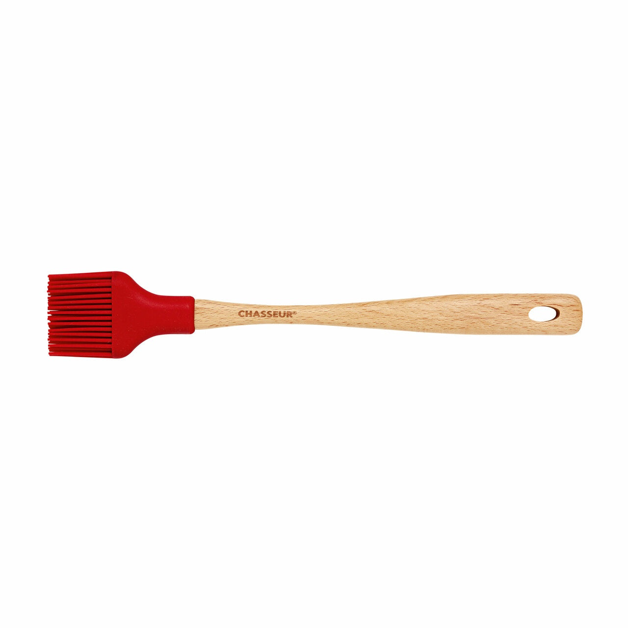 Chasseur Silicone Basting, Brush Wooden Handle, Red