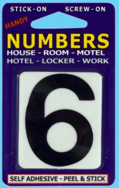 Handy Street Numbers No.6 White & Black