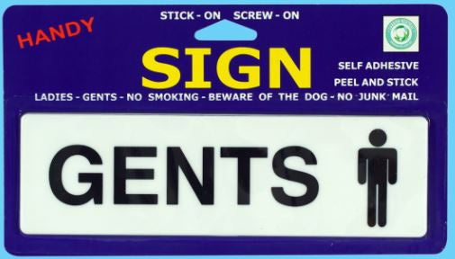 Handy Sign - Medium - Gents