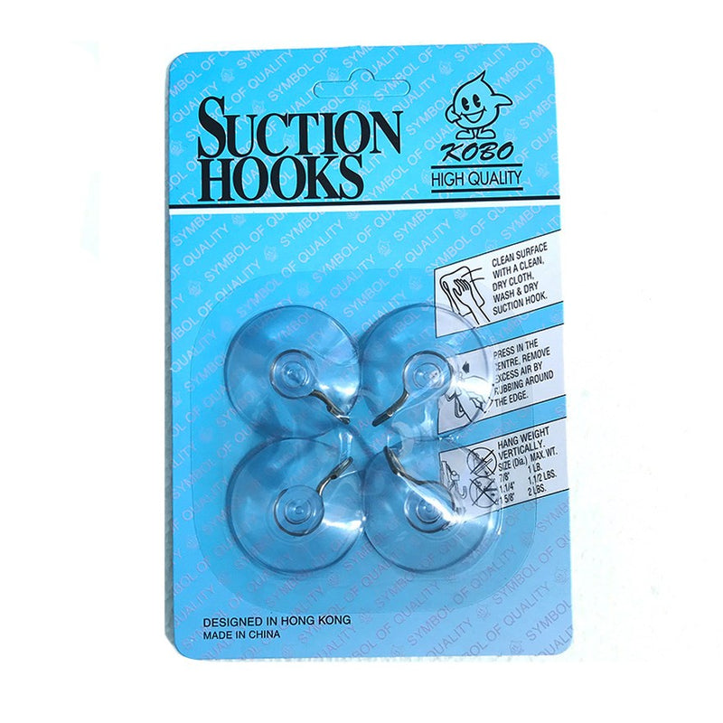 Plastic Suction Metal Hooks, 40mm Set of 4