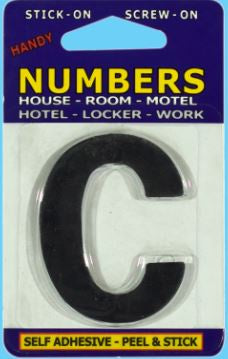 Handy House Letter Black - C - No Base - Letter Outline Only