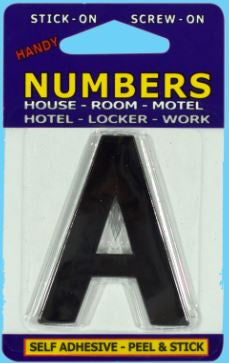 Handy House Letter Black - A - No Base - Letter Outline Only