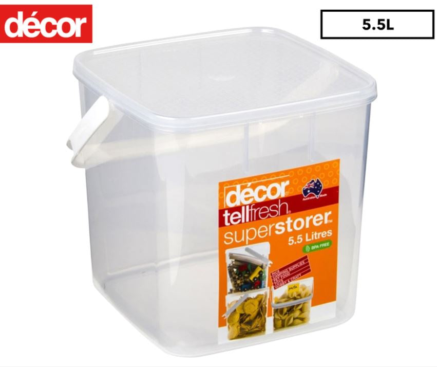 Décor Tellfresh Super Storer with White Handle – 5.5L