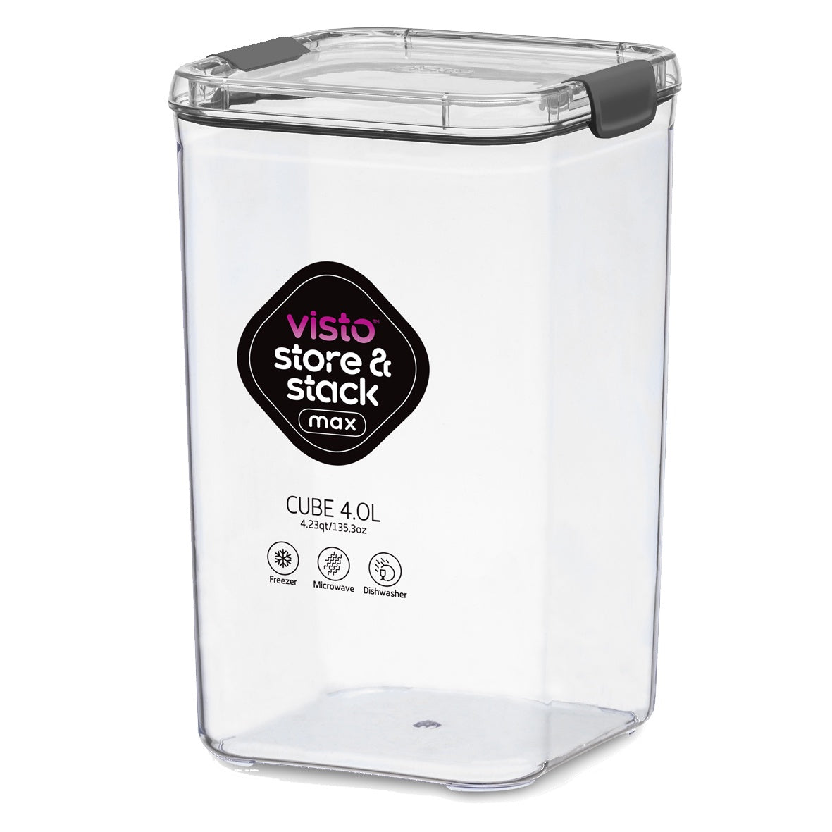 Visto Max 4.0L Food Storage Container Charcoal