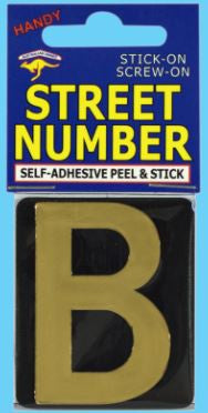 Handy House Letter Black & Gold Letter B