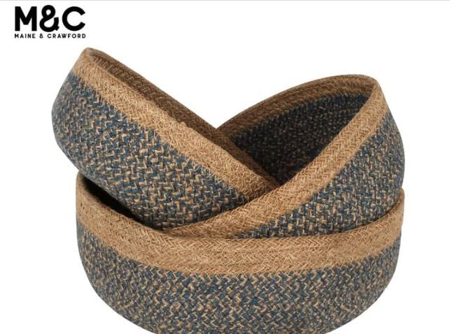 Bicheno Jute Round Mini Bowl, Medium (22x9cm)