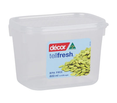 Decor Tellfresh Cereal Container, 3L, Clear