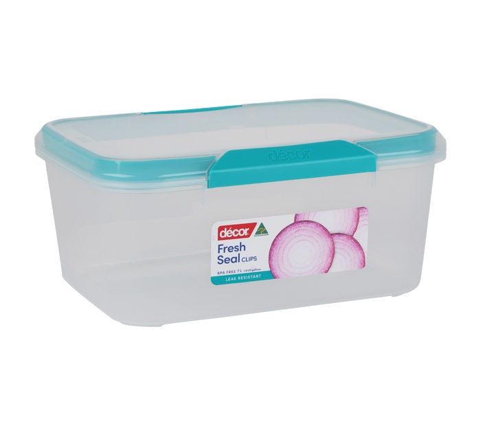 Décor Fresh Seal Clips Food Container, Oblong 7L