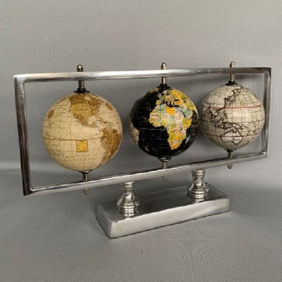 Triple Globes On Frame