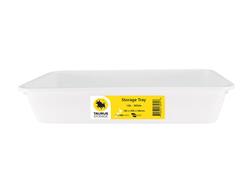 Tray, Quarter High, 180x304x56mm, White