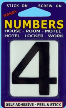 Handy Street Numbers No.5 White & Black