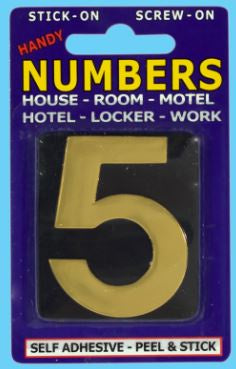 Handy Street Numbers No.5 Black & Gold