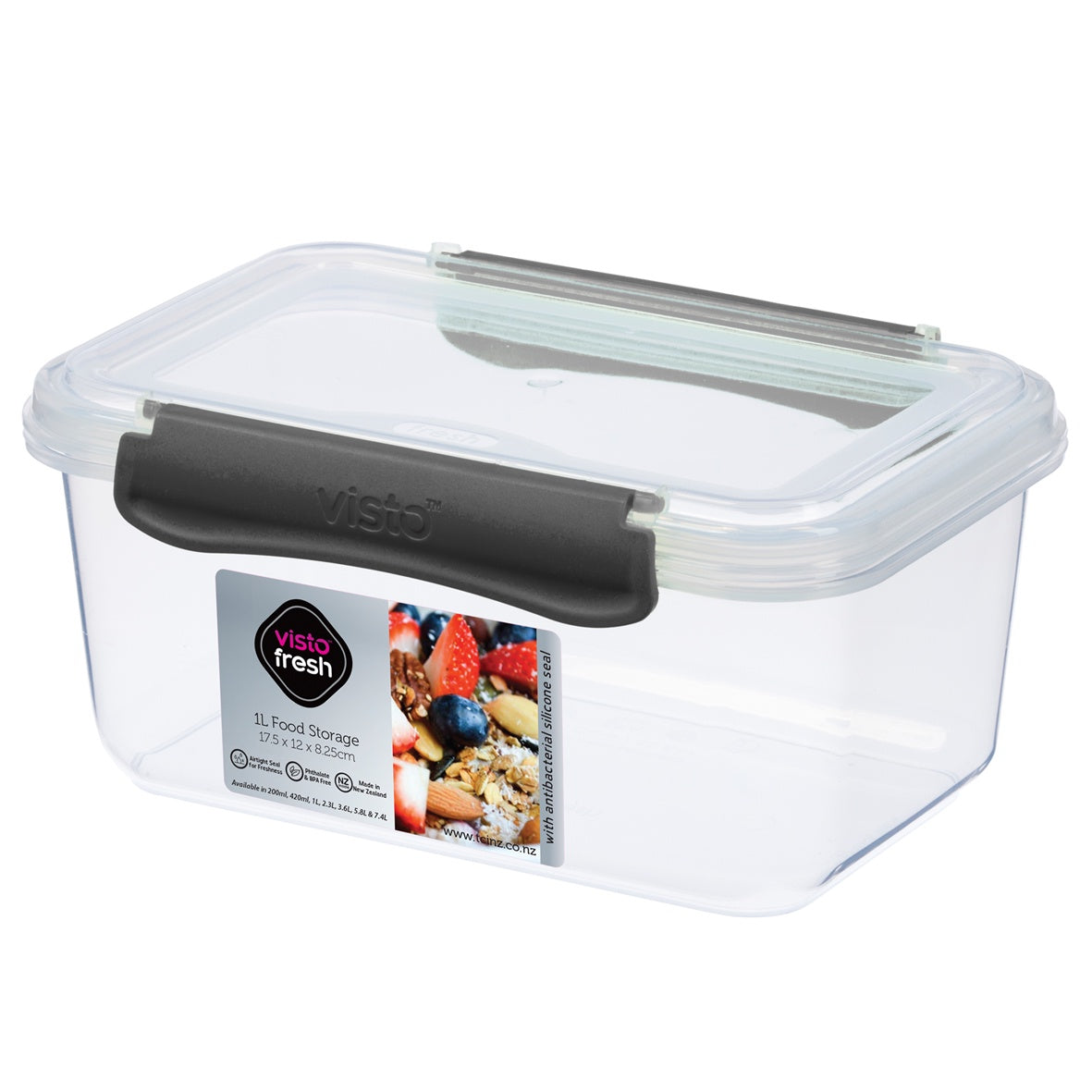 Visto Fresh 1L Food Storage Container – Charcoal