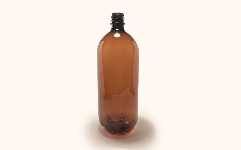 Brew Bottle, 2000ml, Single w Cap,  Amber