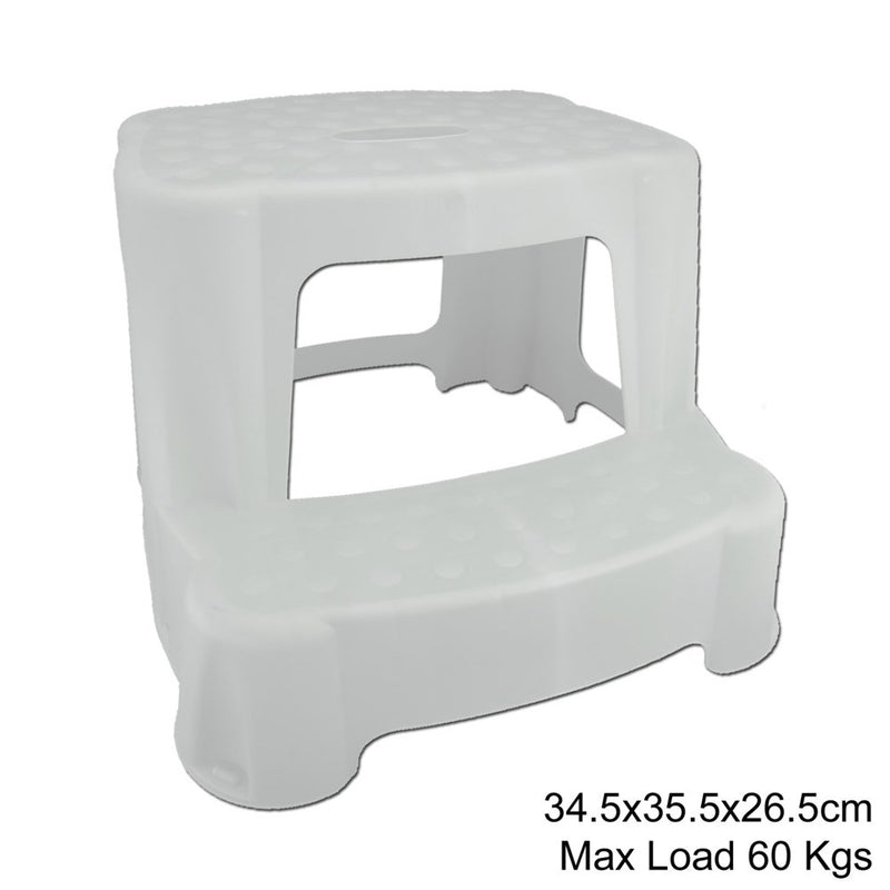 Step Stool, 2 Step, White