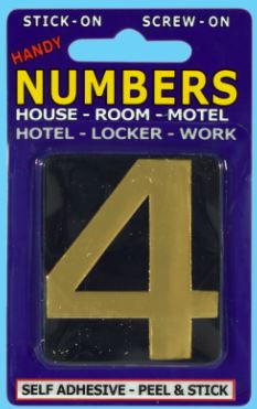 Handy Street Numbers No.4 Black & Gold