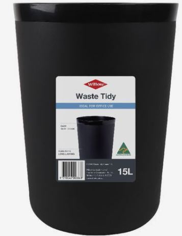 Willow™ Waste Bin Tidy Round 15L - Black