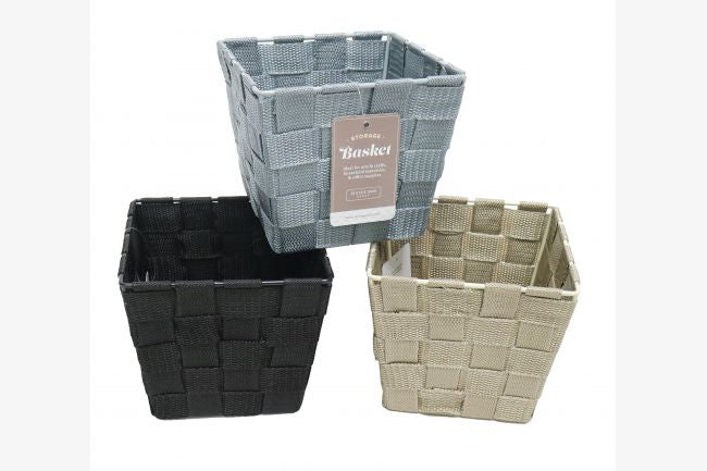 Basket Woven, 15x15x12cm, Assorted Colours