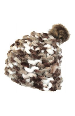 Kiwistuff Hat Heavy Knit Dark Brown