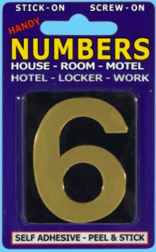 Handy Street Numbers No.6 Black & Gold
