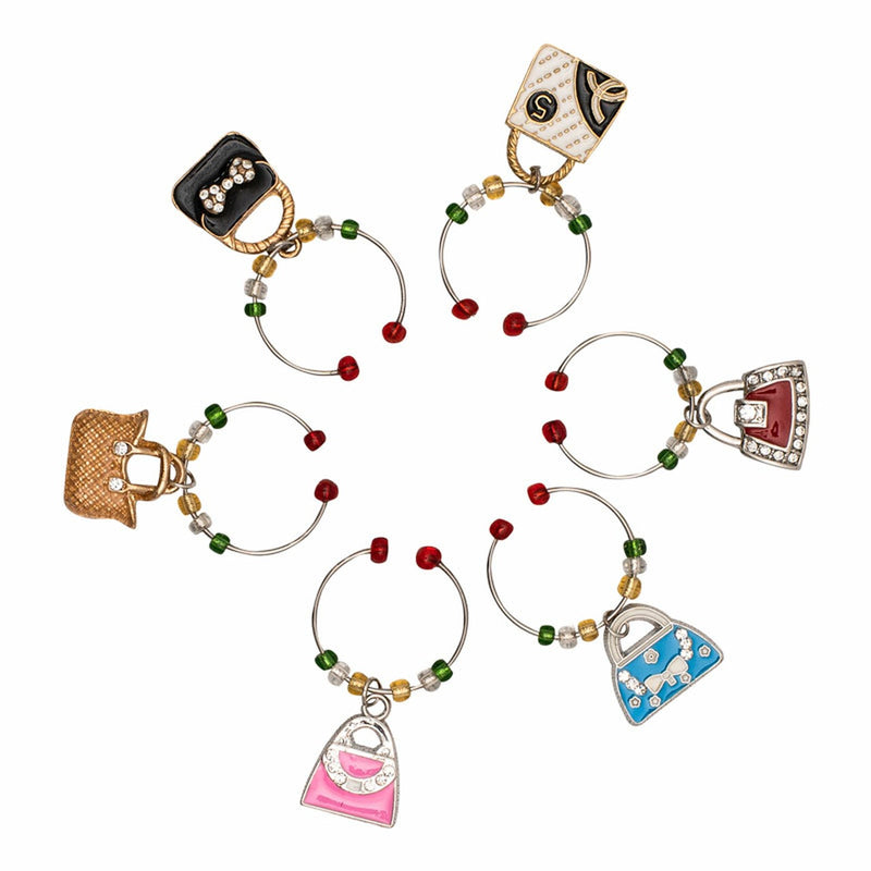 Avanti Wine Charms-Handbags Set Of 6