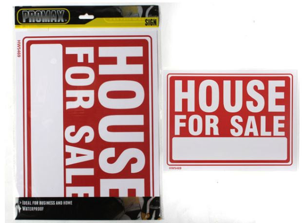 Sign - House For Sale 30.48 x22.86cm