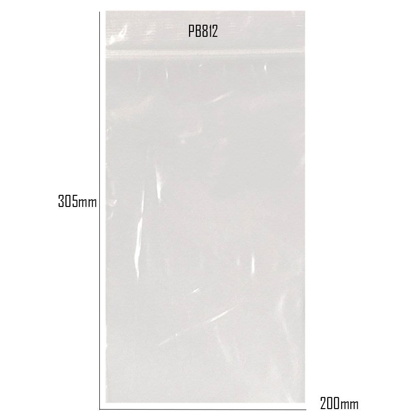 Resealable Bags -  200x305 - Pack of 100